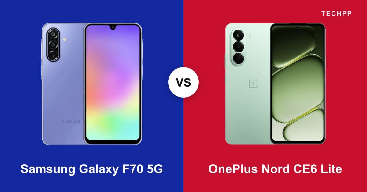 Samsung Galaxy F70 5G vs OnePlus Nord CE6 Lite