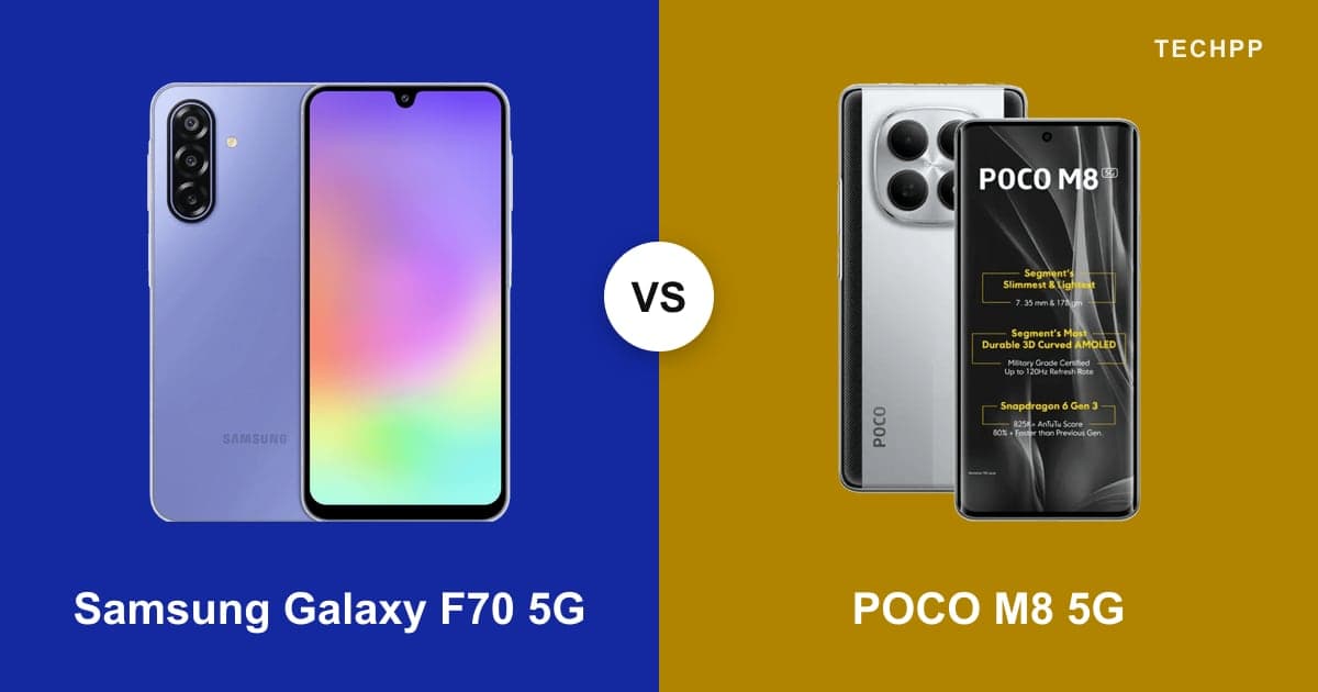 Samsung Galaxy F70 5G vs POCO M8 5G