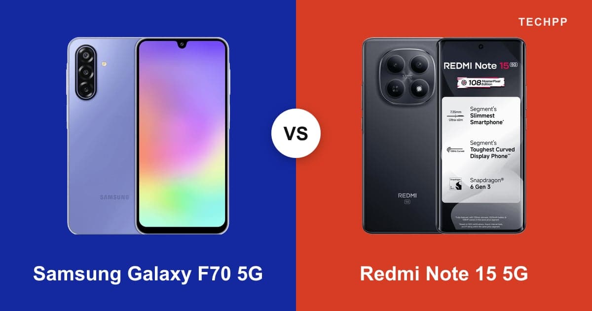 Samsung Galaxy F70 5G vs Redmi Note 15 5G
