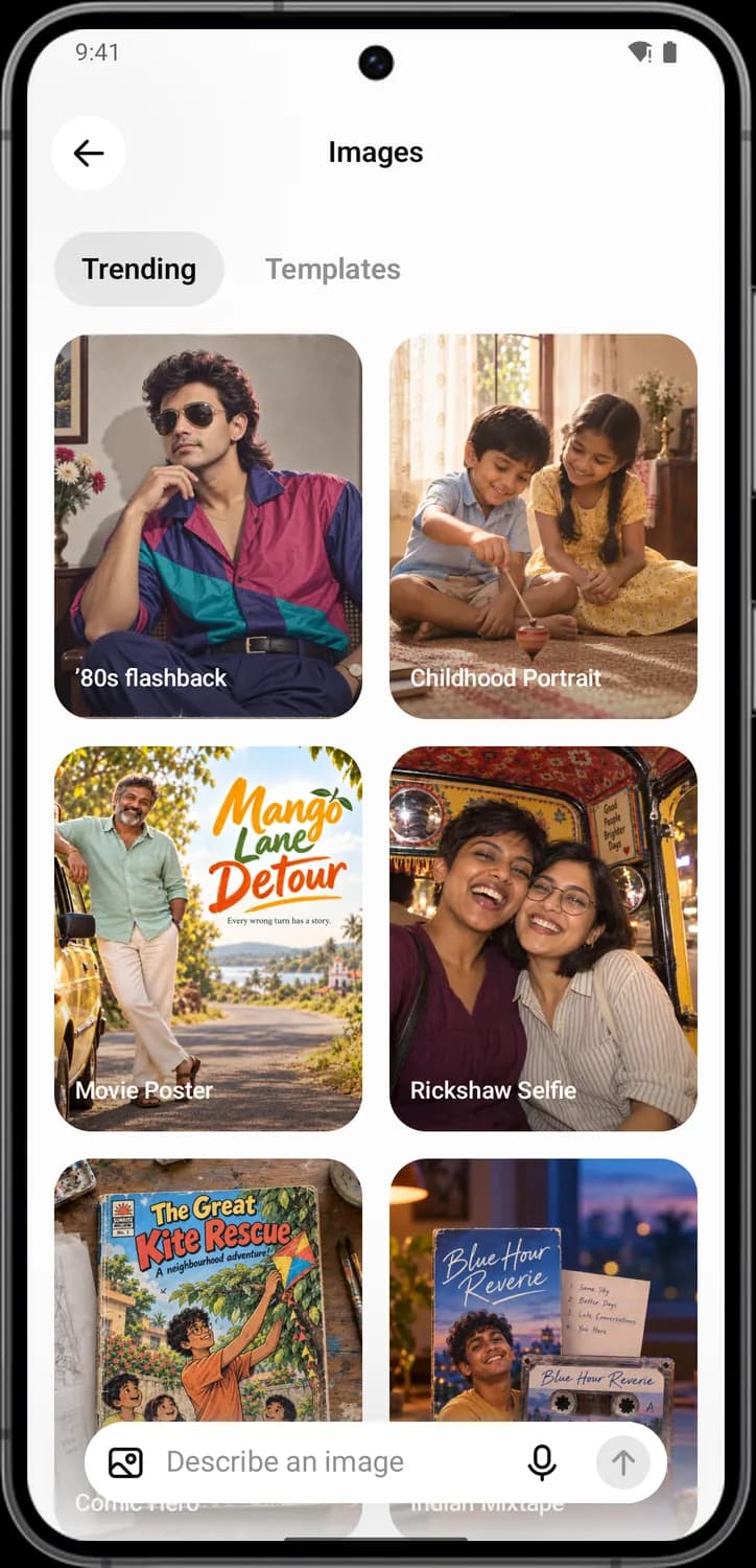 ChatGPT images screen with each icon numbered