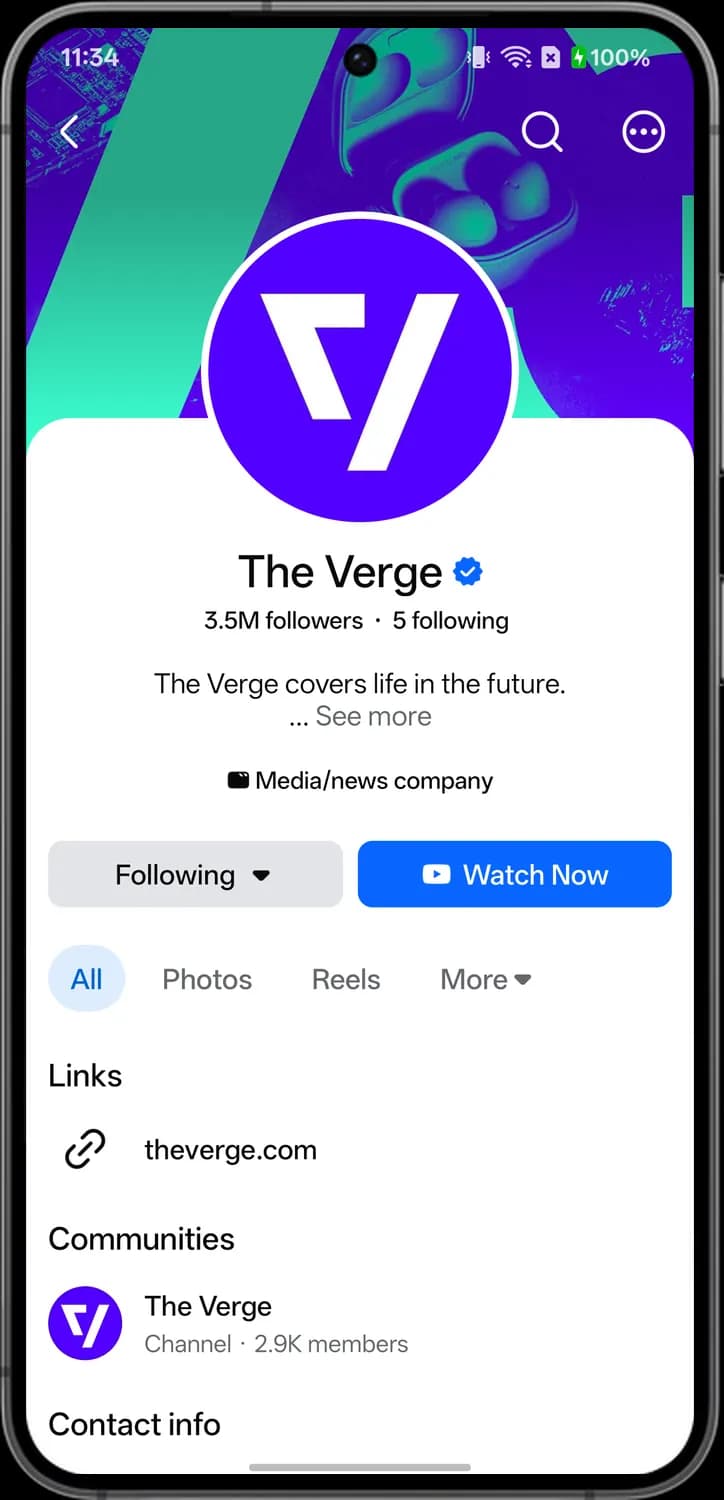 Facebook your profile and pages screen with each icon numbered, screen 4 of 4