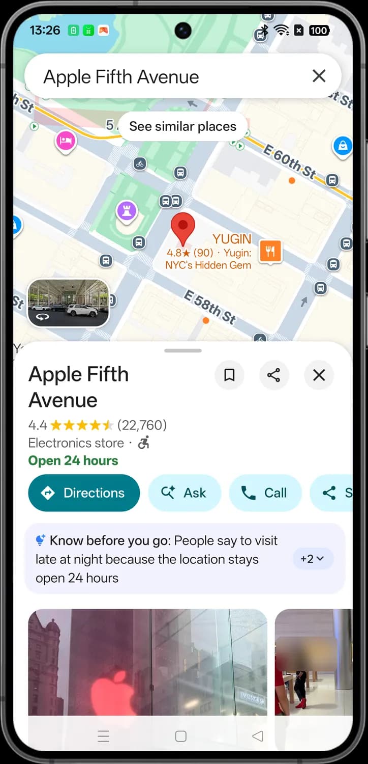 Google Maps map symbols screen with each icon numbered, screen 2 of 4