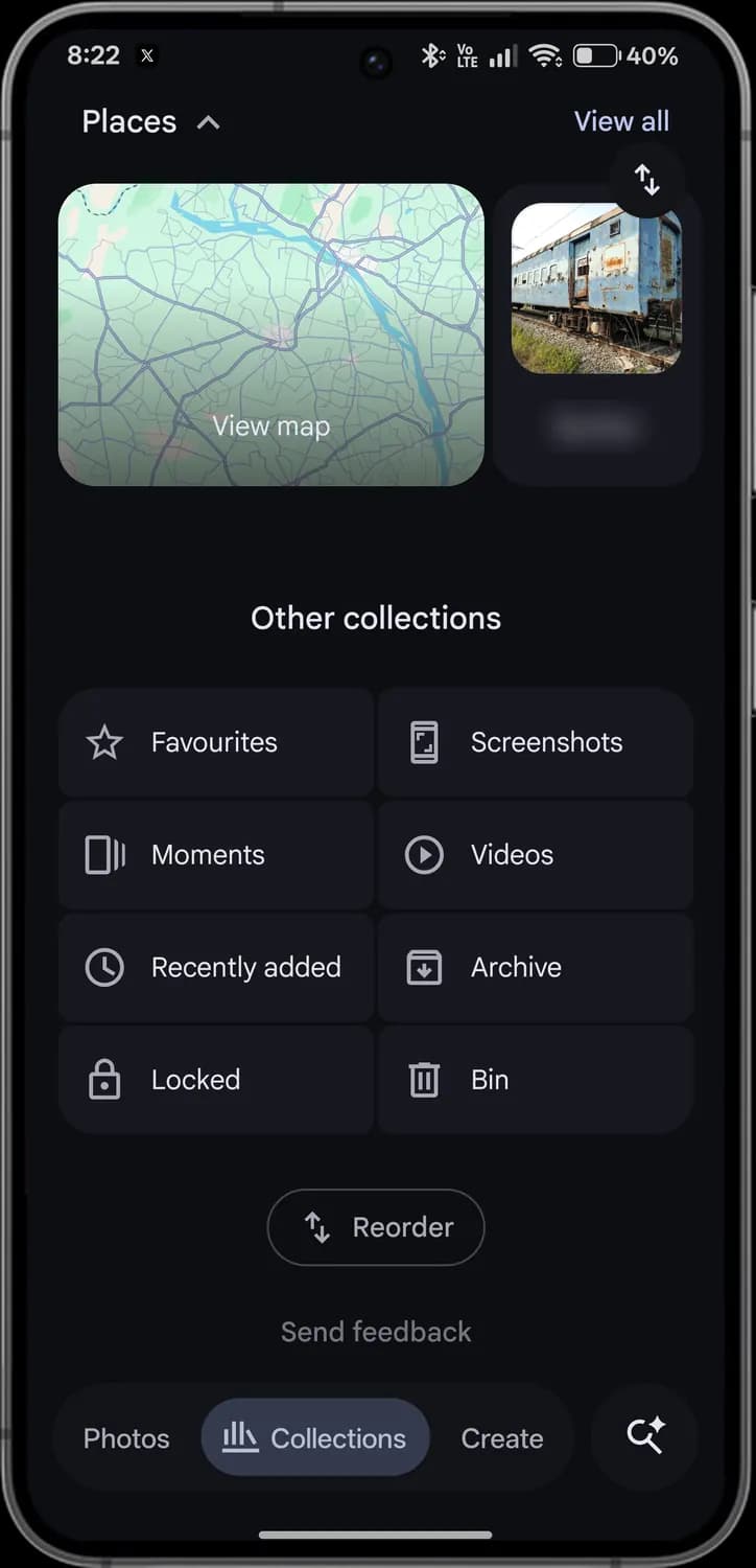 Google Photos collections with each icon numbered, screen 3 of 3