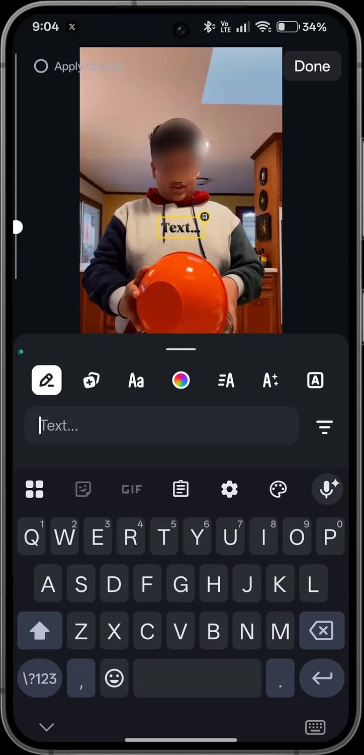 Instagram Edits text screen with each icon numbered, screen 2 of 2