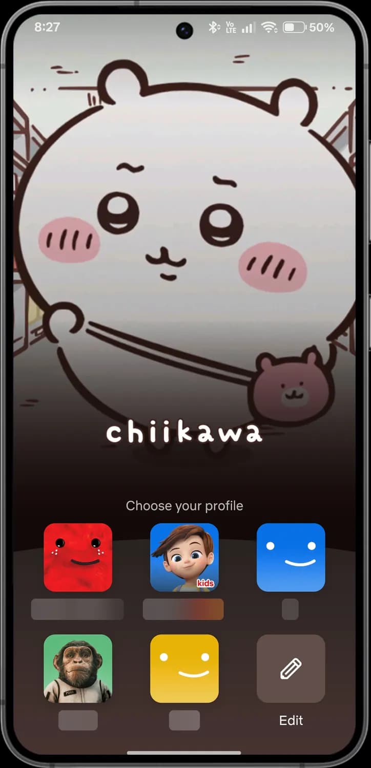 Netflix choose your profile screen with each icon numbered