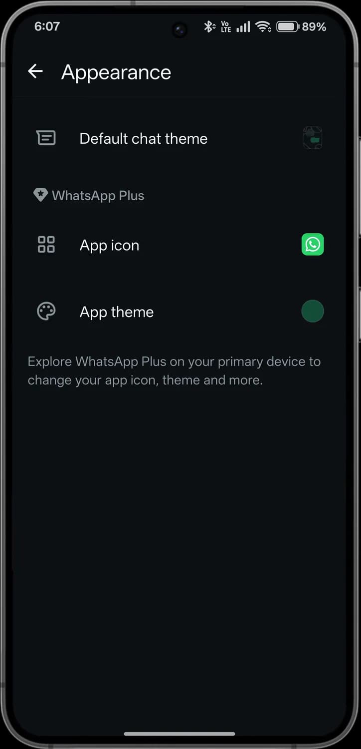 WhatsApp you and settings screen with each icon numbered, screen 7 of 8