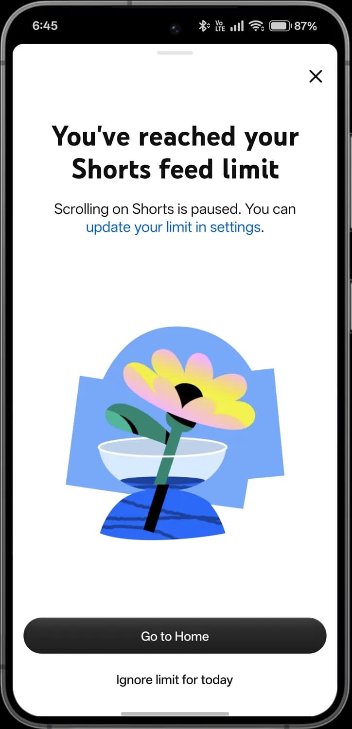 YouTube shorts screen with each icon numbered, screen 4 of 4