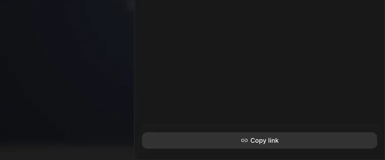 Copy link in Google AI Studio, zoomed in