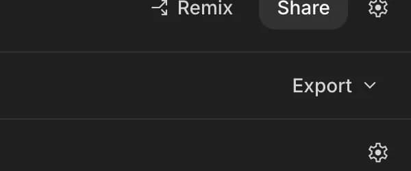 Export in Google AI Studio, zoomed in