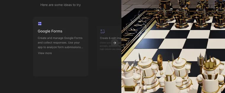 Ideas in Google AI Studio, zoomed in