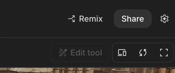 Remix in Google AI Studio, zoomed in