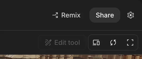 Share in Google AI Studio, zoomed in
