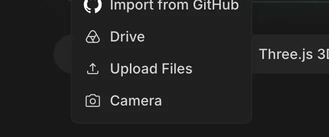 Upload Files in Google AI Studio, zoomed in