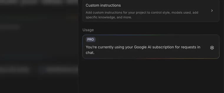 Usage in Google AI Studio, zoomed in