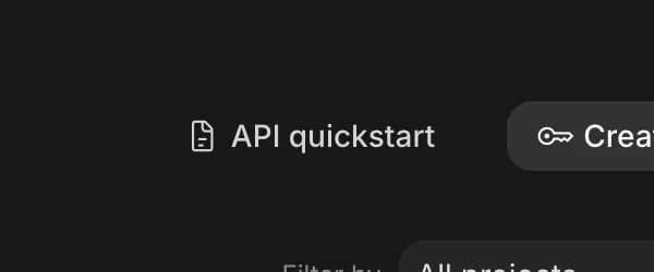 API quickstart in Google AI Studio, zoomed in