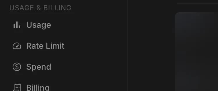Rate Limit in Google AI Studio, zoomed in