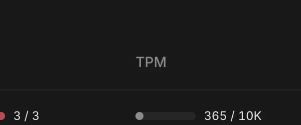 TPM in Google AI Studio, zoomed in