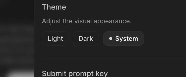 Theme in Google AI Studio, zoomed in