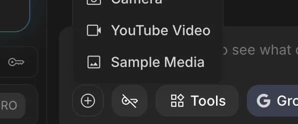 Sample Media in Google AI Studio, zoomed in