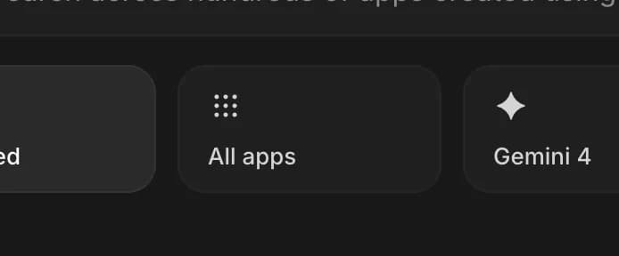 All apps in Google AI Studio, zoomed in
