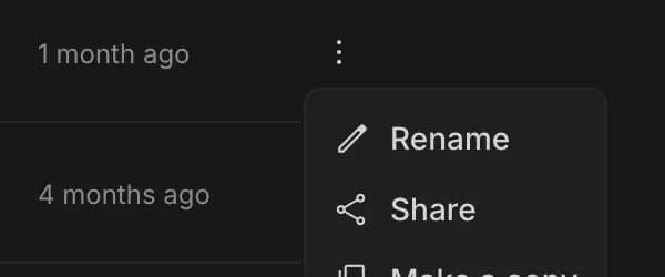 Rename in Google AI Studio, zoomed in