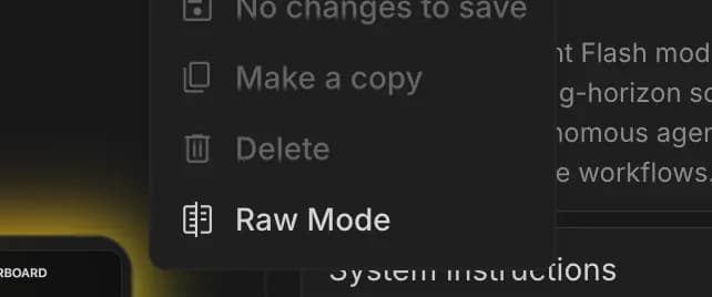 Delete in Google AI Studio, zoomed in