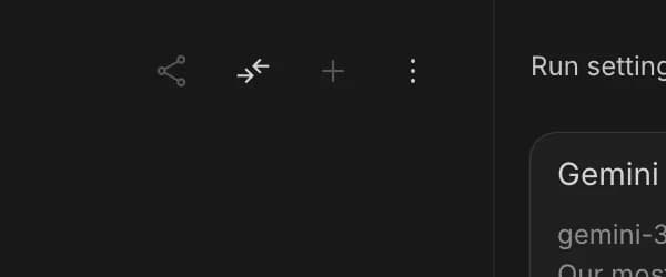 New chat in Google AI Studio, zoomed in
