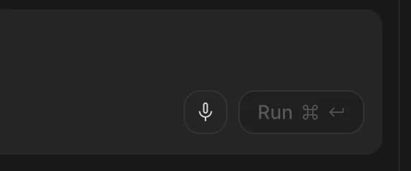 Speech to text in Google AI Studio, zoomed in