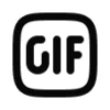 GIF icon in Facebook