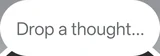 Drop a thought icon in Facebook