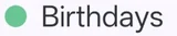 Birthdays calendar icon in Google Calendar