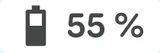 Battery level icon in Google Health