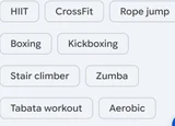 Activity type icon in Google Health