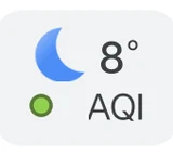 Weather and air quality icon in Google Maps