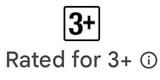 Age rating icon in Google Play Store