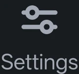 Settings icon in Edits