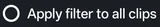 Apply filter to all clips icon in Edits