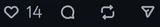 Likes, comments, reposts and shares icon in Edits