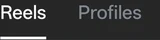 Reels, Profiles, Audio icon in Edits