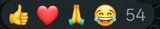 Reactions icon in WhatsApp
