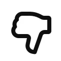 Dislike icon in YouTube