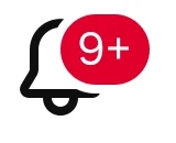 Notifications icon in YouTube