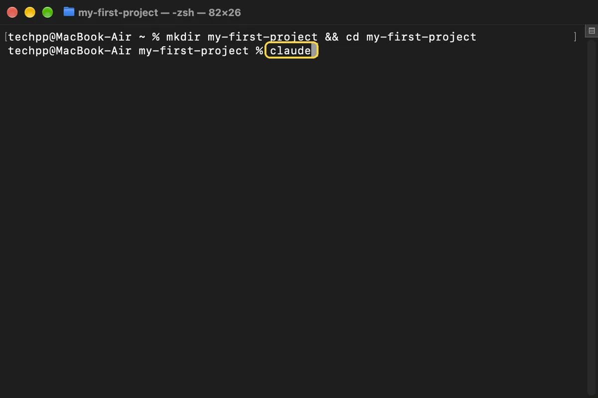 Claude Code, step 8: Start Claude Code